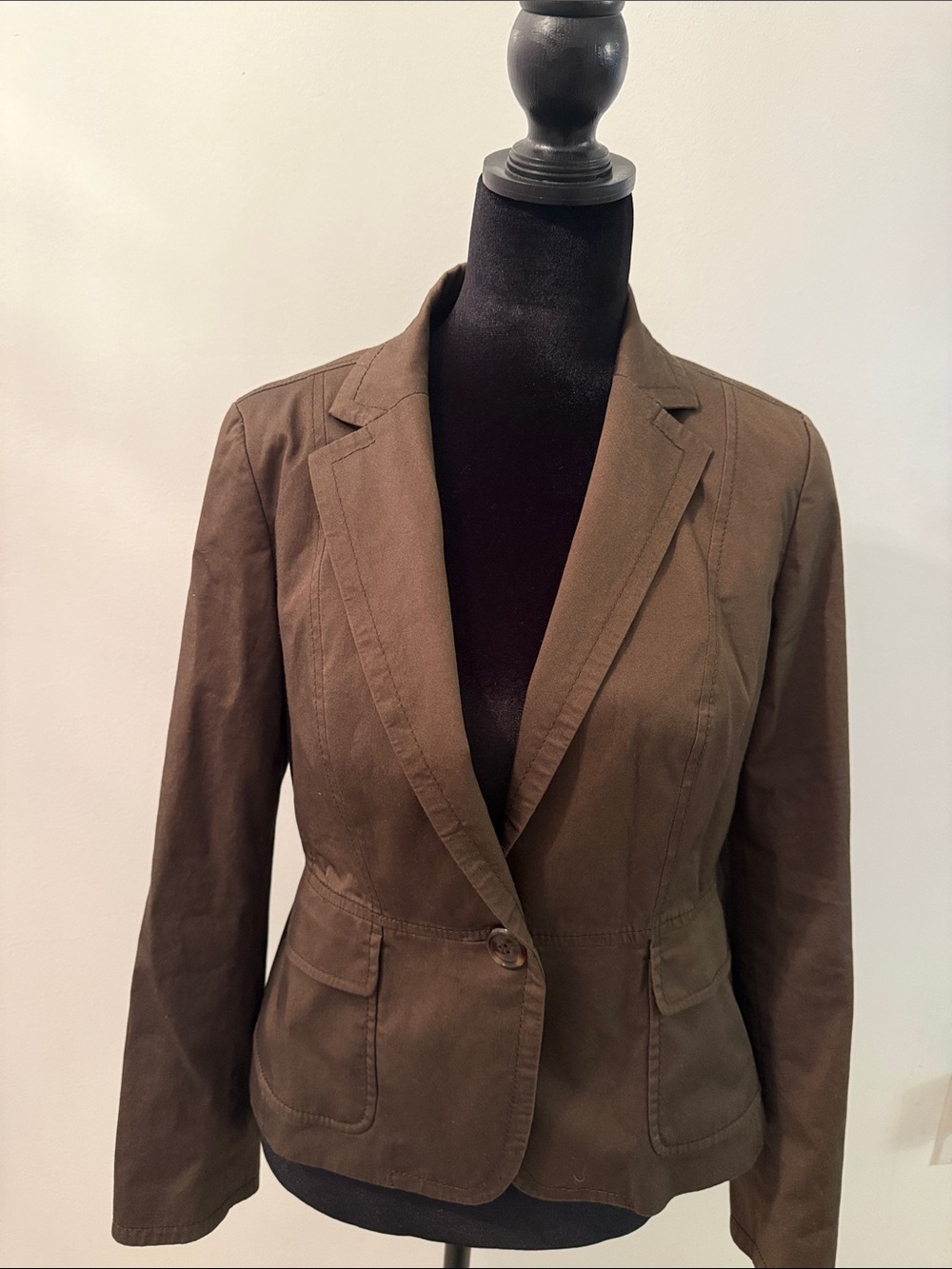 Talbots Chocolate Brown Tailored Single-Button Blazer